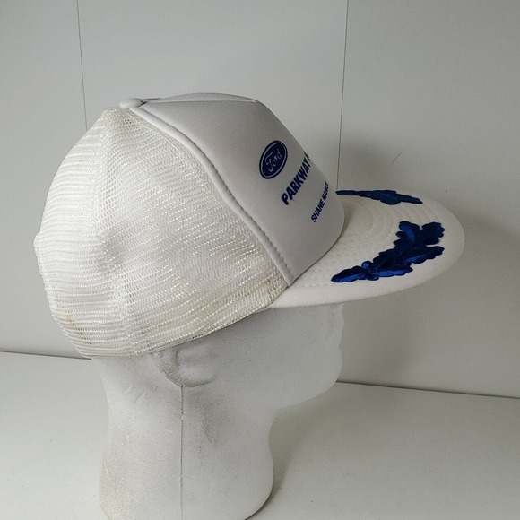 Parkway Ford Nissan Logo Mesh Trucker Cap Snapback Hat Dealership Scrambled Eggs - Picture 5 of 8